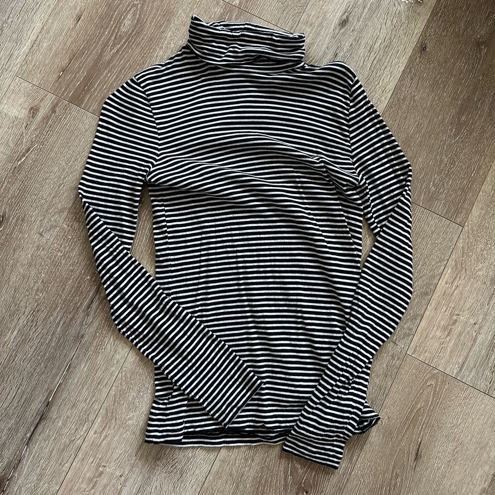 J. Crew Striped Turtleneck